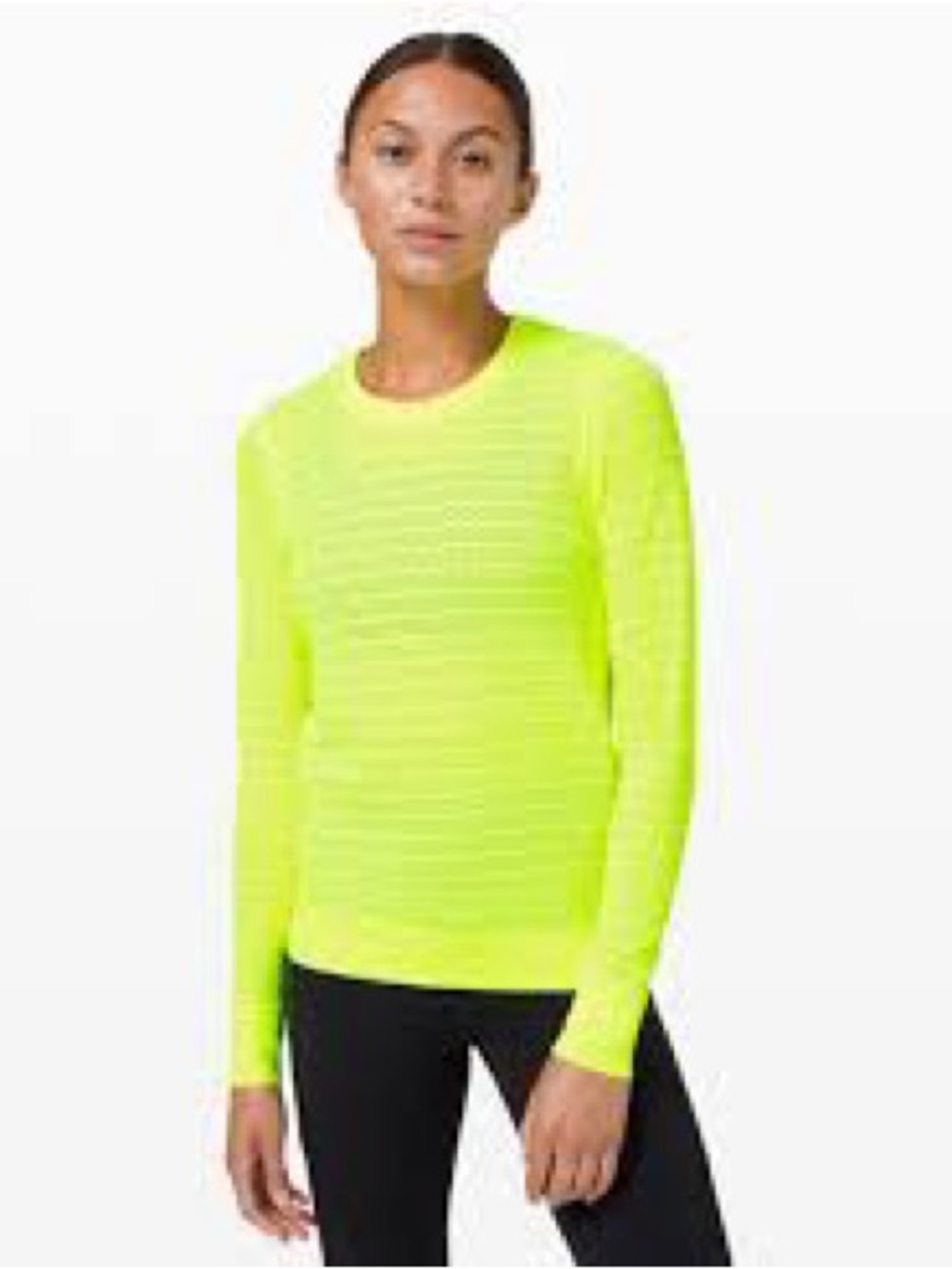 Lululemon Swiftly Breathe Long Sleeve Size 6 Yellow Highlight